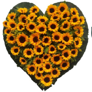 Coroa de Flores de Coração Girassol